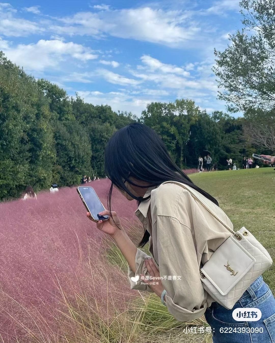 생로랑 672738 모노그램 노리타 미니 크로스백 18x13x6cm